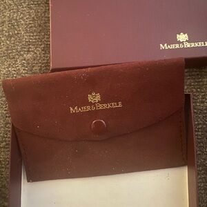 Mansur Gavriel Chocolate Brown Suede Card & Key Holder